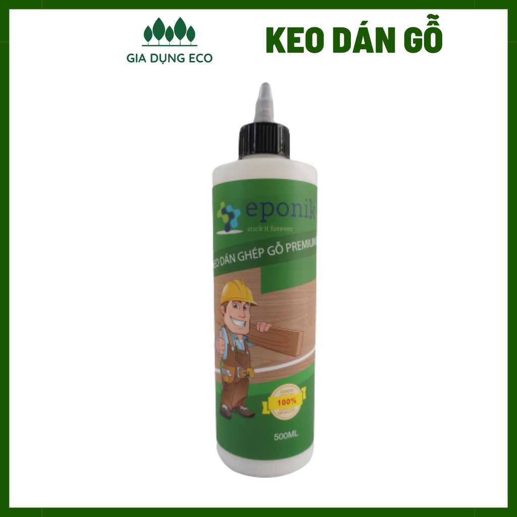 Keo Dán Gỗ 1 Thành Phần Dùng Ghép Gỗ Làm Đồ Handmade Thủ Công Mỹ Nghệ Dán Giấy Bìa Carton Eponik Premium I – chai 500ml