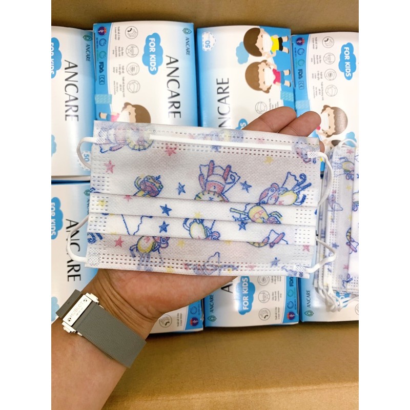 Khẩu Trang Y Tế ANCARE 3 Lớp Kháng Khuẩn Cho Bé 2-12 Tuổi | BigBuy360 - bigbuy360.vn