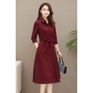 Đầm xòe đai eo