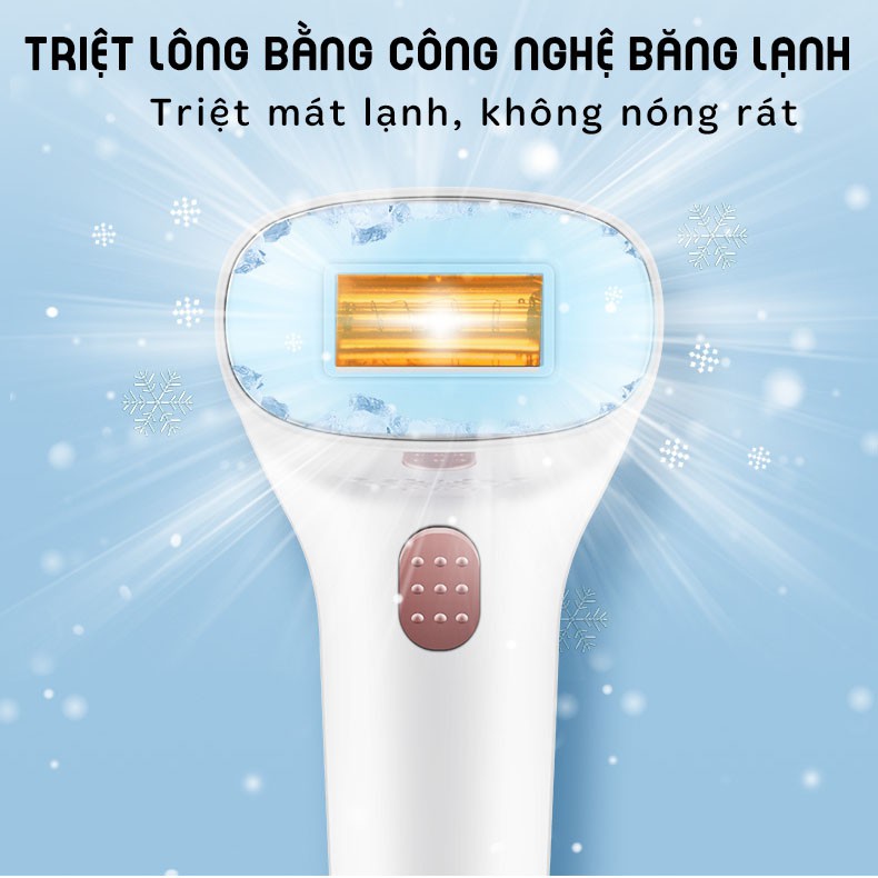 Máy Triệt Lông Lạnh IPL Mini Vĩnh Viễn Cá Nhân Tại Nhà Qmele 301-S, Công Nghệ Làm Lạnh Đầu Triệt-Thế Hệ Mới Nhất 2021