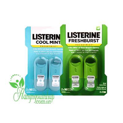 XỊT THƠM MIỆNG KHÔNG ĐƯỜNG - LISTERINE POCKETMIST 7.7ML NHẬP KHÂU CHÍNH HÃNG - 2803