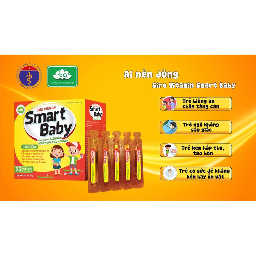 {SP CHÍNH HÃNG} Siro ăn ngon Smart Baby | Thế Giới Skin Care