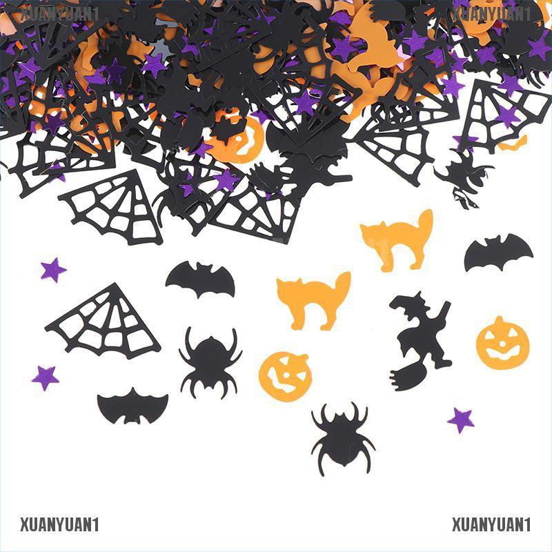 Hoa giấy hình bí ngô phù thủy dơi nhện trang trí Halloween 15g