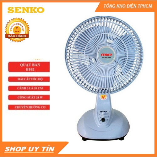 [FREESHIP] Quạt bàn mini 2 tấc Senko B102-Bảo Hành 2 Năm