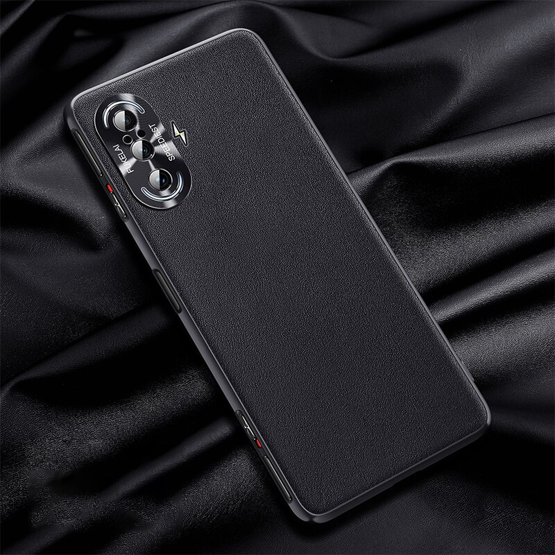 Ốp Điện Thoại Mặt Da Viền Kim Loại Cho Redmi K40 Gaming Poco F3 5g Xiaomi Mi 11 Ultra 10 Pro Lite 11i