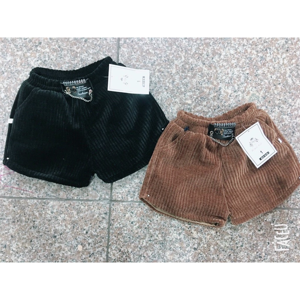 Quần nhung 2 lớp dày ấm cho bé gái 10-25kg