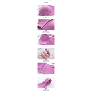 Plus size front buckle comfortable gather full cup bra breathable thin section no steel ring underwear