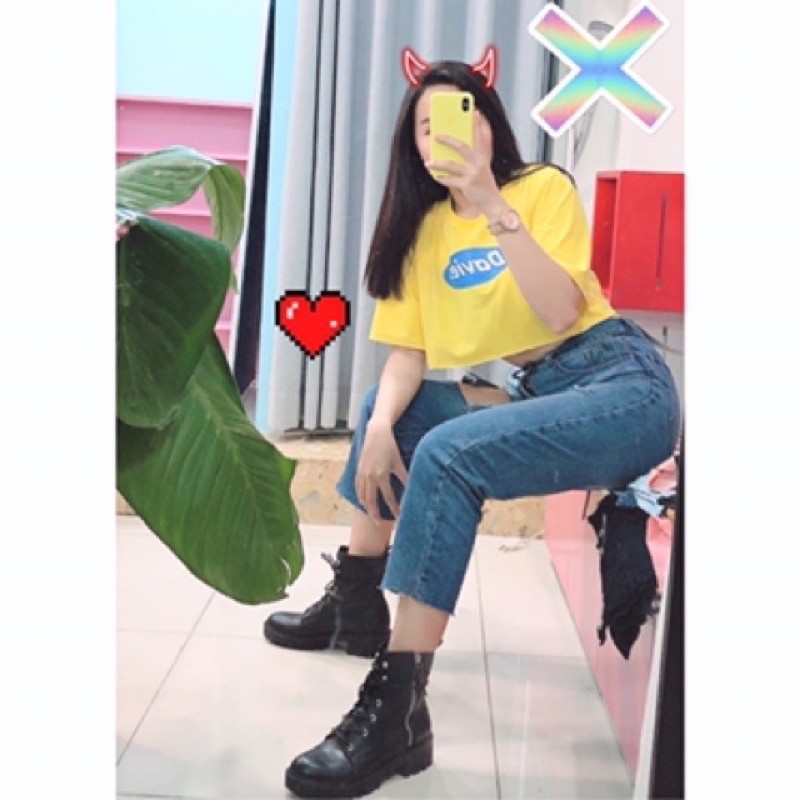 [XẢ KHO] Áo Thun Croptop Davis Hottrend