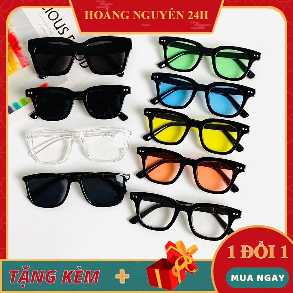 Mắt Kính Giả Cận Gọng Chữ V Form Vuông 2 Chấm Góc 424 Hot Trend Cực Đẹp