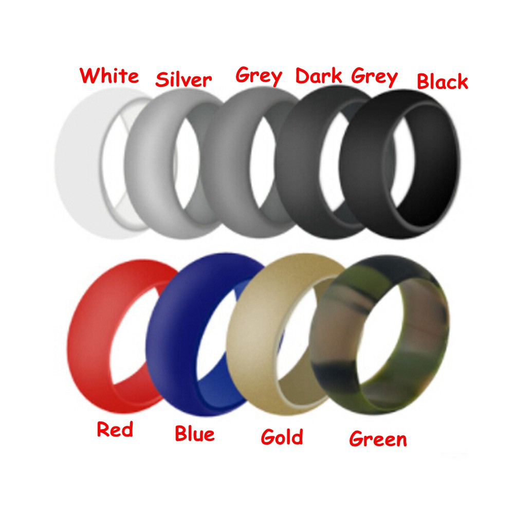 Nhẫn Silicon Cao Su Nhiều Màu Sắc Kiểu Dáng Thể Thao Thời Trang