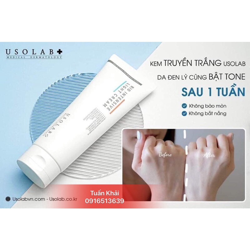 Kem truyền trắng da Body Bio intensive light Cream Usolab