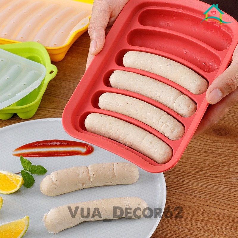 Dụng cụ làm xúc xích, khuôn silicon chịu nhiệt, lạp xưởng cho bé ăn dặm