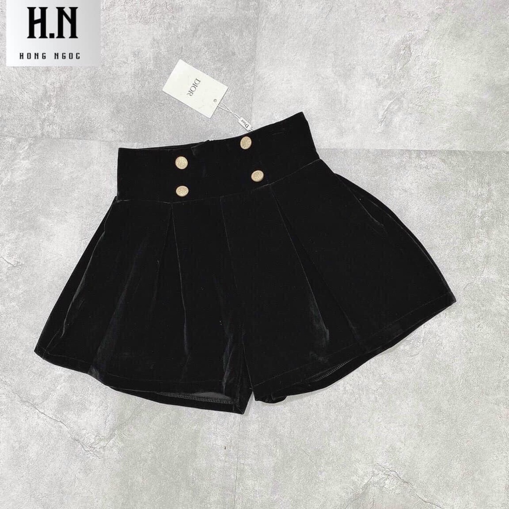 Quần Short Nhung 4 Khuy Phồng Quảng Châu LADYA M007