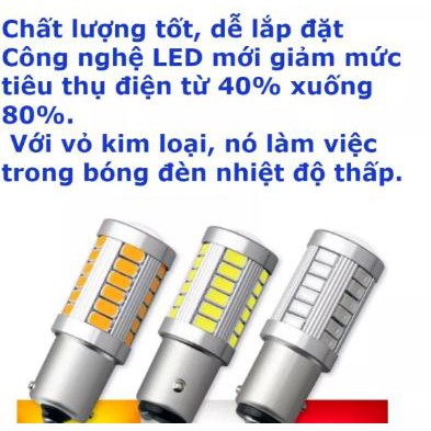 Bóng Led Hậu Stop 33 Tim Siêu Sáng, Đèn Hậu Nháy