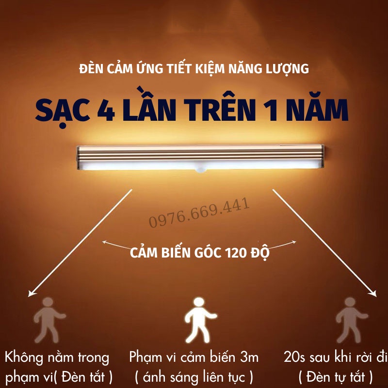 Đèn Cảm Ứng Chuyển Động Dán Tường Đèn Led Cảm Biến Chuyển Động Thông Minh Sạc Tích Điện  Gia Dụng Thông Minh ASAKI