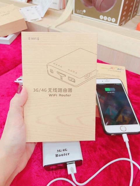 Bộ phát Wifi Router 3G:4G + pin dự phòng 7.800 mAh