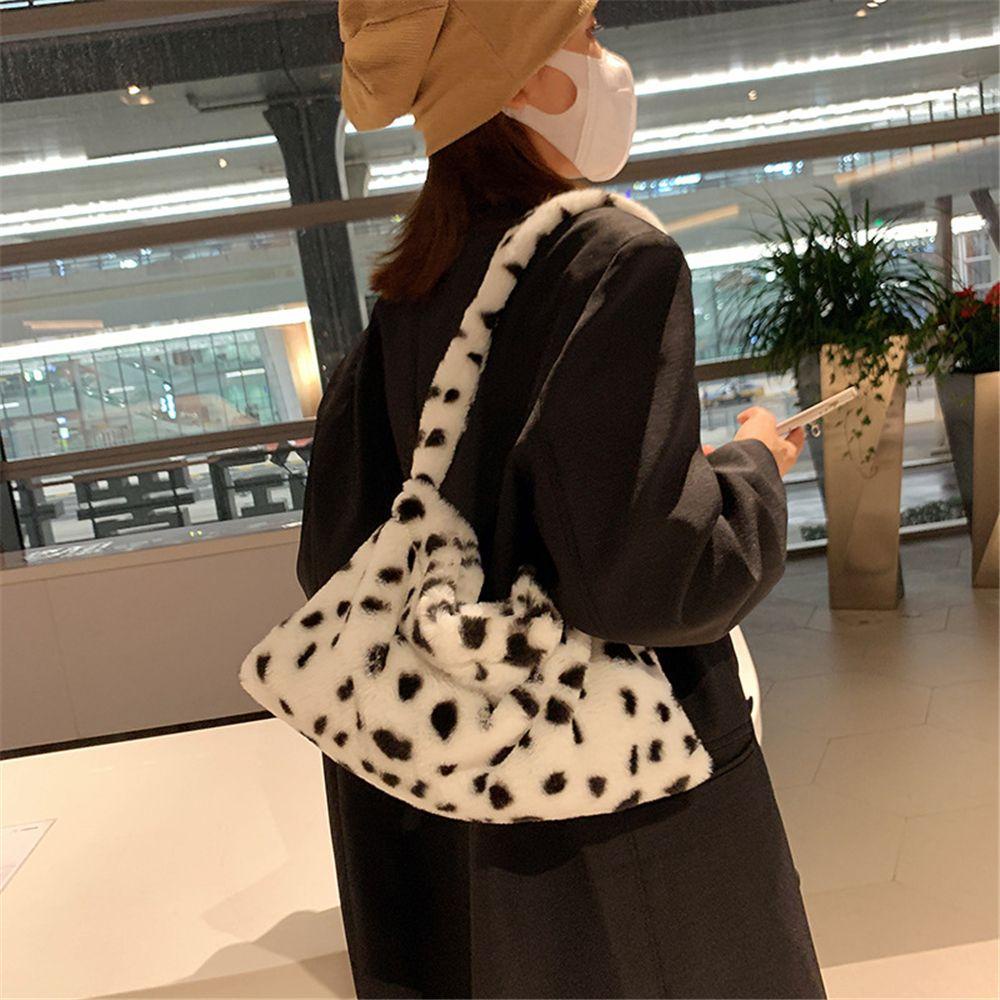 EBINLANDS Túi Xách Lông Xù Xinh Xắn Thời Trang Cho Nữ