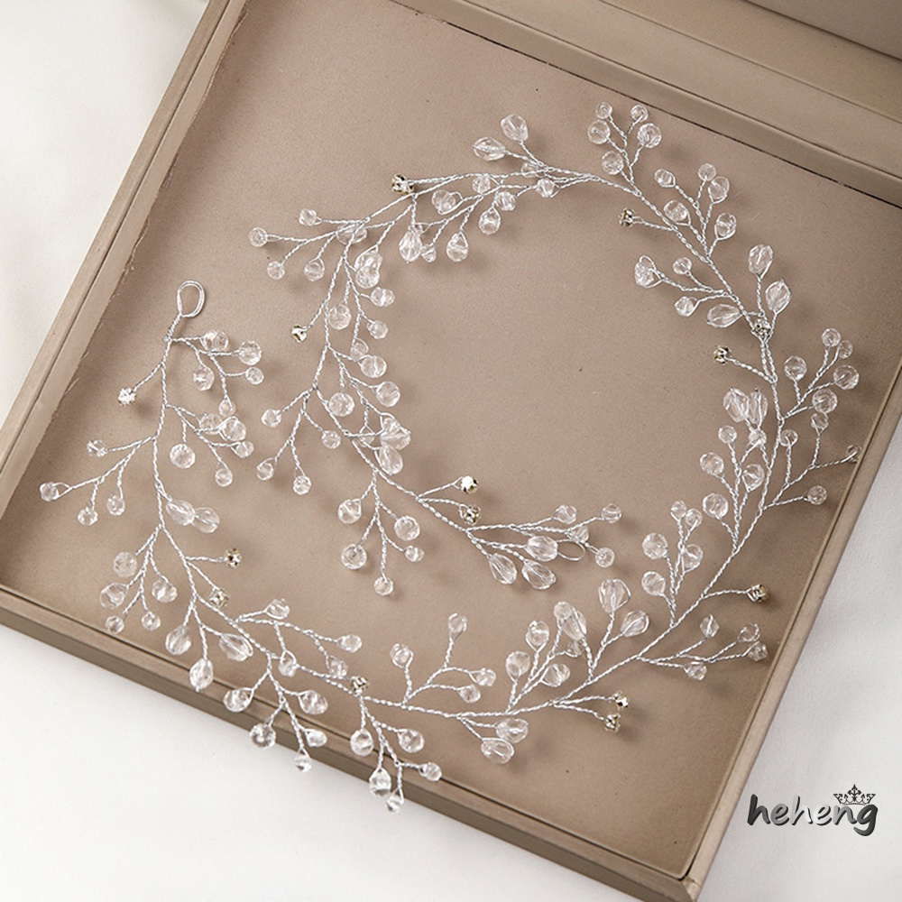 Băng Đô Kim Loại Đính Pha Lê Nhân Tạo Nhiều Màu Sắc Làm Quà Tặng Giáng Sinh