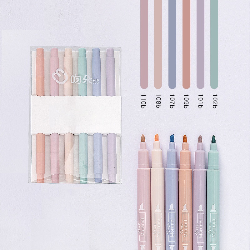 Set 6 bút highlight màu sắc ngọt ngào chất lượng