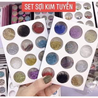 [NAIL] Set chỉ ẩn kim tuyến trang trí móng