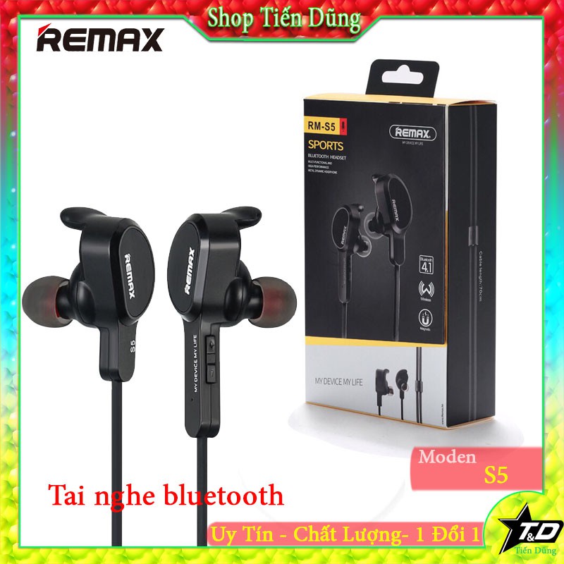 TAI NGHE BLUETOOTH REMAX RM-S5 DÒNG TAI NGHE QUÀNG CỔ DÁNG THỂ THAO TIỆN KHI HOẠT ĐỘNG