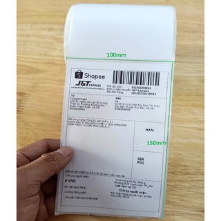 COMBO 3 cuộn giấy in tem nhiệt 100x150 (350 tờ)