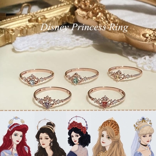 Nhẫn Mạ Bạc 925 Hình Vương Miện Công Chúa Disney Xinh Xắn Cho Nữ