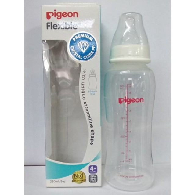 Bình sữa Pigeon PP Streamline 150ml /250ml cổ hẹp (NEW)  WOWDAD