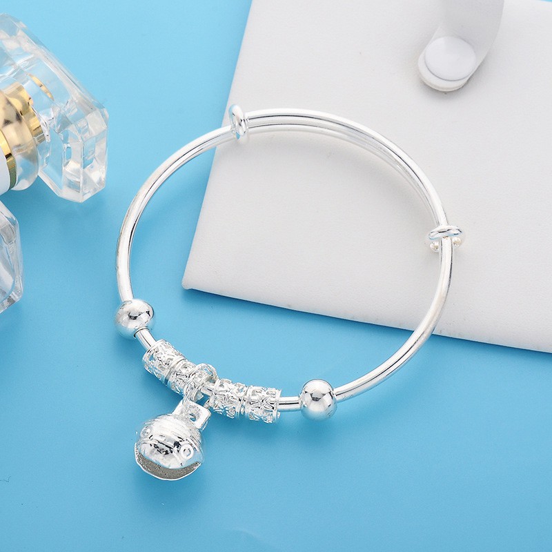 Lắc tay bạc đính ngọc trai thời trang cho nữ
