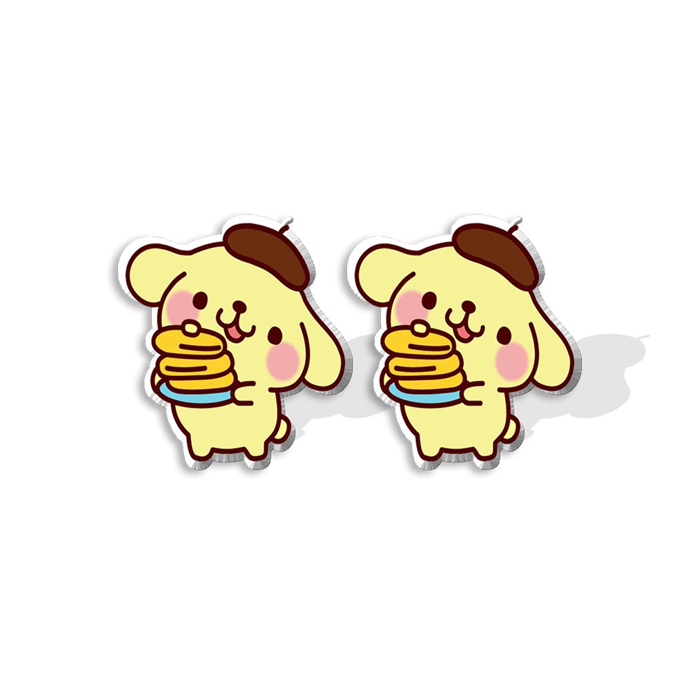 SANRIO Khuyên Tai Dạng Móc Họa Tiết Hoạt Hình Melody Kuromi Bằng Acrylic Dễ Phối Đồ