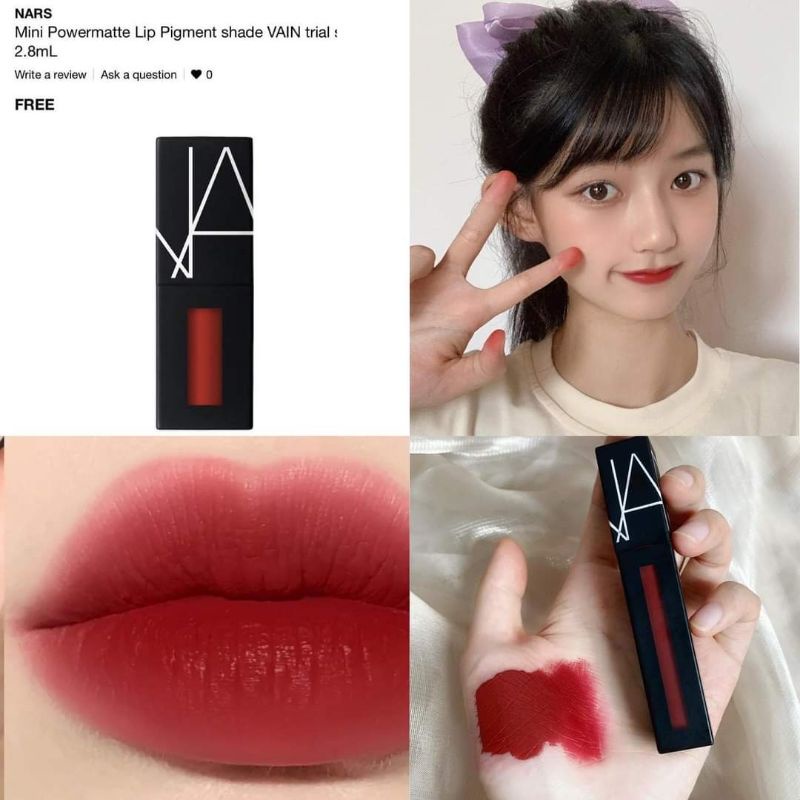 [ Minisize 2ML/ Bill Sepho.ra ] Son Kem NARS Powermatte Lip Pigment