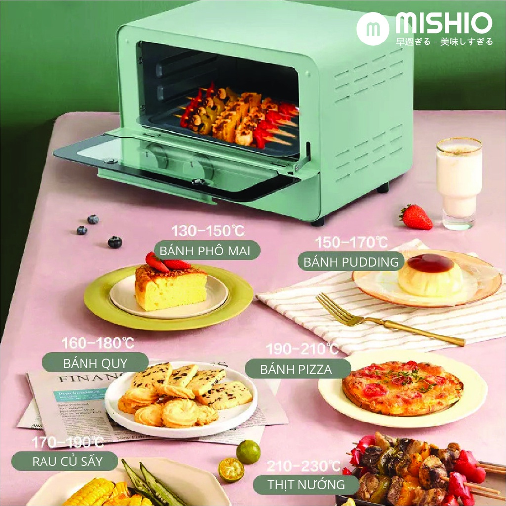 Lò nướng 12L Mishio MK342 hàng chính hãng