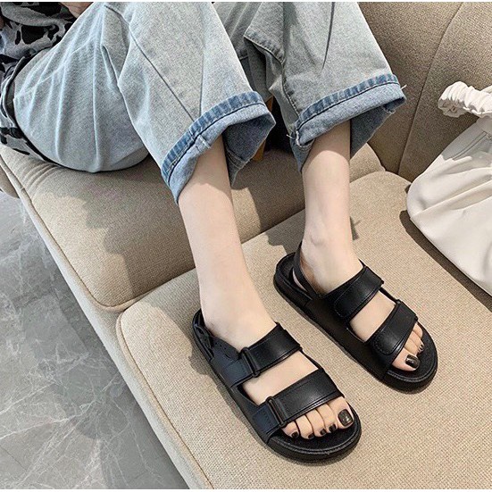 Giày Sandal Nữ 2 quai ngang cá tính MWC NUSD- 2839