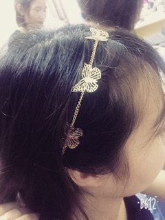 <aut HM> băng đô bướm vàng công chúa