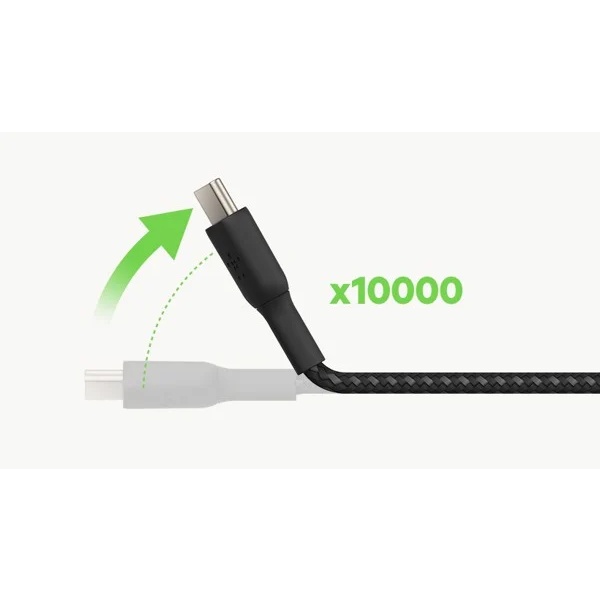 Cáp sạc nhanh Belkin Type C to C BOOST↑CHARGE™ bọc dù, dài 1 mét, 60W chính hãng | Bảo hành 6 tháng