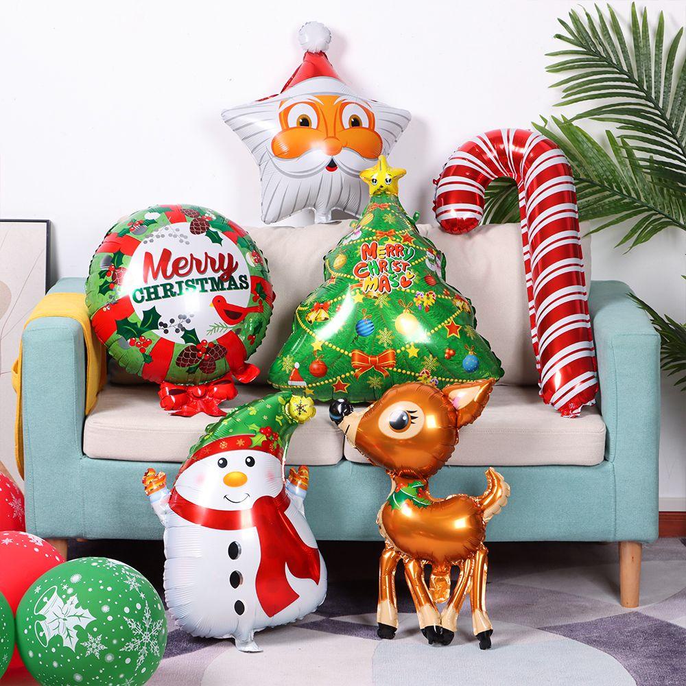 Layor1 Bong Bóng Lá Nhôm Hình Người Tuyết Tuần Lộc Giáng Sinh Dành Cho Trẻ Em