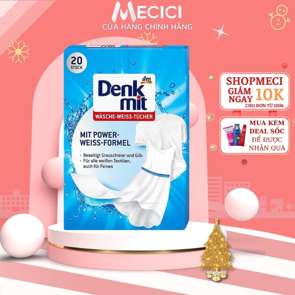 Giấy tẩy trắng quần áo Denkmit 20 miếng hàng Đức - Shop Mecici