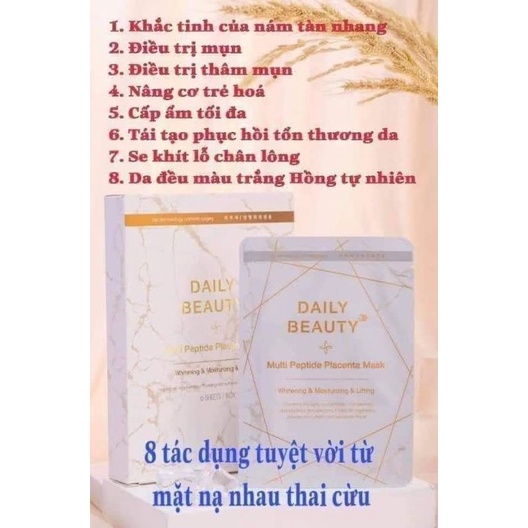 Mặt nạ nhau thai cừu Hàn Quốc Daily Beauty- Mặt nạ trắng da, mờ nám tàn nhang