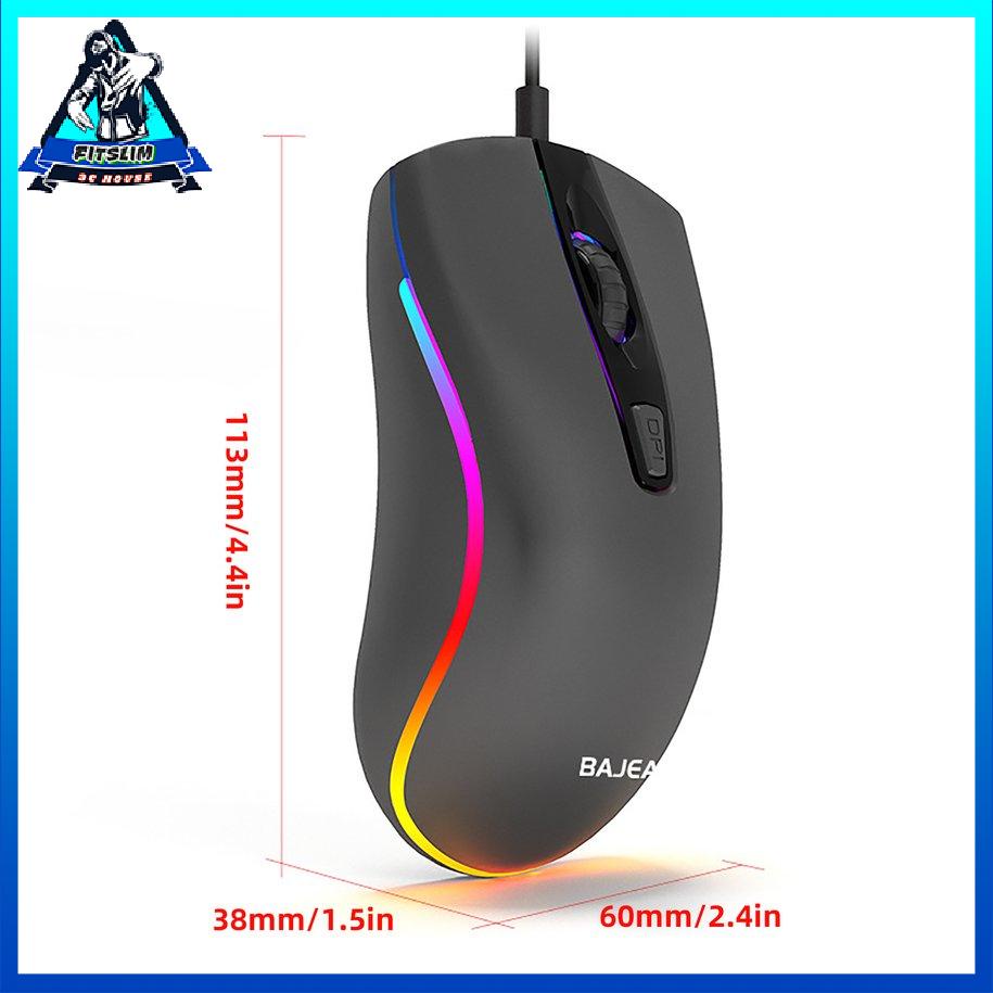 Chuột dây 1600DPI Quang học 4 Phím USB RGB Đèn nền chơi game để bàn [6/19]