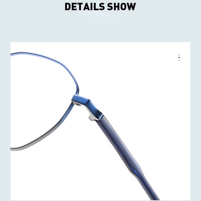 Mắt kính gọng vuông kim loại chống bức xạ/ ánh sáng xanh thời trang cho nam và nữ