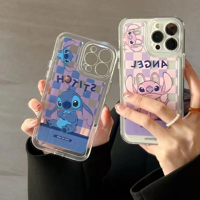 Ốp Điện Thoại Trong Suốt Họa Tiết Hoạt Hình Disney Stitch Dễ Thương Cho iPhone 13 12 11 X XS Pro Max XR 7 8 Plus