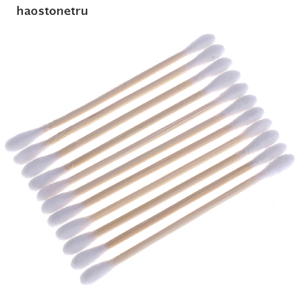 Hộp 100 Tăm Bông Cotton Hai Đầu Dùng Một Lần Trang Điểm Tiện Dụng