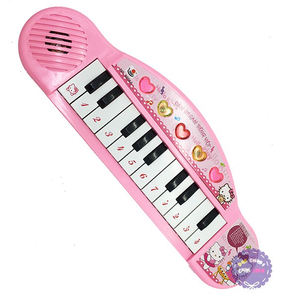 Đàn chơi đàn Organ Hello Kitty tiếng Việt dùng pin bằng nhựa