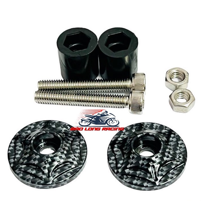 Gù Tay Lái Carbon mẫu Ngôi Sao Thẳng gắn nhiều loại xe máy