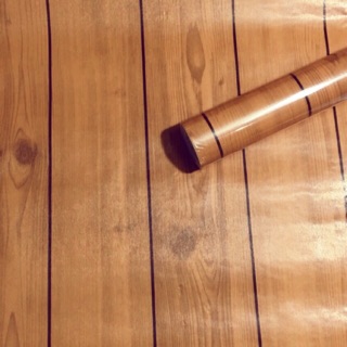 10m GIẤY DÁN TƯỜNG DECAL GIẢ GỖ NÂU {có keo sẵn}