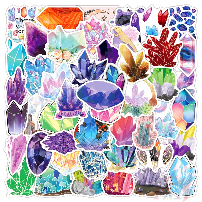 100Pcs/Set ❉ Shining Rock Crystal Series A Stickers ❉ DIY Fashion Luggage Laptop Skateboard Doodle Stickers
