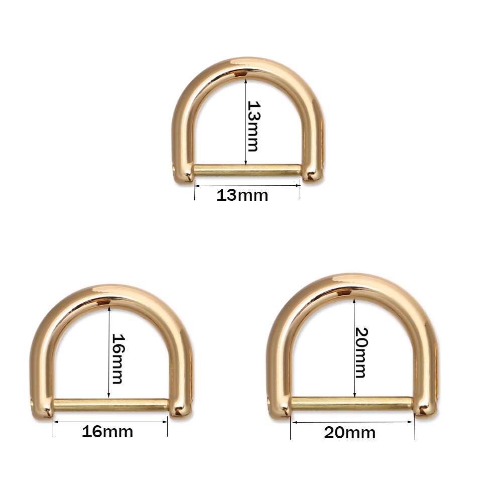 NIUYOU Detachable D Ring Buckle DIY Metal  Screw Belt Handle Clasp Bag Strap Accessories Leather Craft