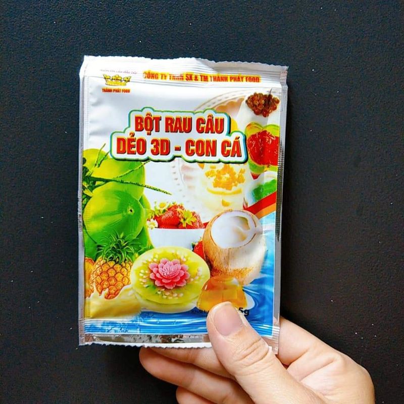 Bột rau câu dẻo 3D - Con Cá Thành Phát 15g