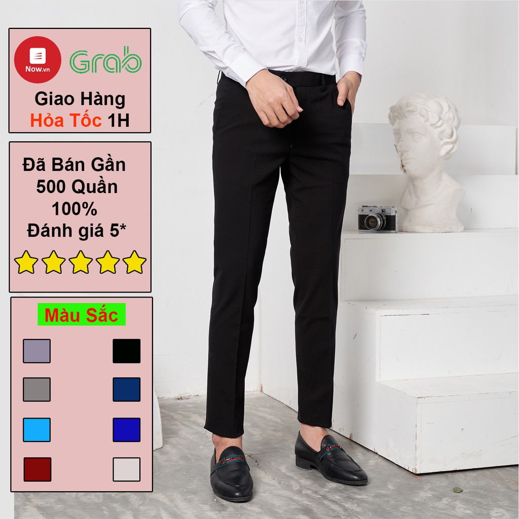 Quần âu nam vải chéo 79 slim-fit Edana Menswear, chống nhăn, chống xù ,dành người cân nặng 45 -78kg