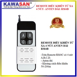 Remote điều khiển từ xa 4 nút anten dài rm4b